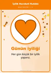 İyilik Hareketi Kulübü Pano Şeridi ve 6 Bilgi Posteri (8 parça · 84 × 59 cm) — 10. sayfa