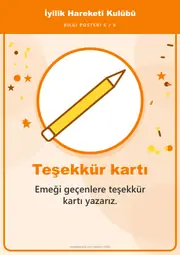 İyilik Hareketi Kulübü Pano Şeridi ve 6 Bilgi Posteri (8 parça · 84 × 59 cm) — 15. sayfa