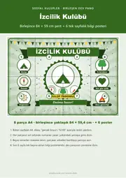 İzcilik Kulübü Pano Şeridi ve 6 Bilgi Posteri (8 parça · 84 × 59 cm) — 1. sayfa