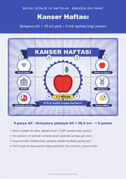 Kanser Haftası Pano Şeridi ve 6 Bilgi Posteri (8 parça · 84 × 59 cm) — 1. sayfa