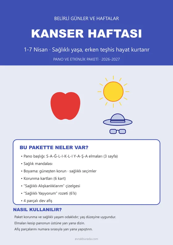 Kanser Haftası Pano ve Etkinlik Paketi kapağı