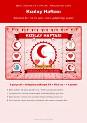 Kızılay Haftası Pano Şeridi ve 6 Bilgi Posteri (8 parça · 84 × 59 cm) — 1. sayfa