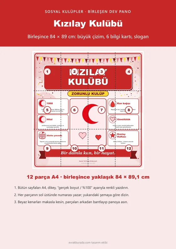 Kızılay Kulübü Dev Panosu (12 parça · 84 × 89 cm) kapağı