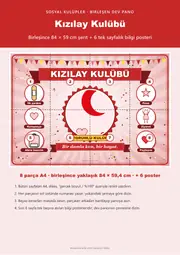 Kızılay Kulübü Pano Şeridi ve 6 Bilgi Posteri (8 parça · 84 × 59 cm) — 1. sayfa