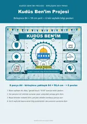 Kudüs Ben’im Projesi Pano Şeridi ve 6 Bilgi Posteri (8 parça) — 1. sayfa