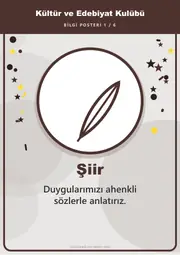Kültür ve Edebiyat Kulübü Pano Şeridi ve 6 Bilgi Posteri (8 parça · 84 × 59 cm) — 10. sayfa
