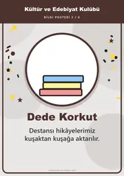 Kültür ve Edebiyat Kulübü Pano Şeridi ve 6 Bilgi Posteri (8 parça · 84 × 59 cm) — 12. sayfa