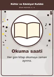 Kültür ve Edebiyat Kulübü Pano Şeridi ve 6 Bilgi Posteri (8 parça · 84 × 59 cm) — 14. sayfa