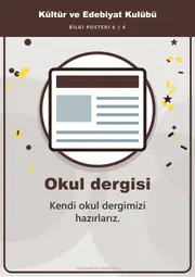 Kültür ve Edebiyat Kulübü Pano Şeridi ve 6 Bilgi Posteri (8 parça · 84 × 59 cm) — 15. sayfa