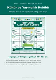 Kültür ve Yayıncılık Kulübü Dev Panosu (12 parça · 84 × 89 cm) — 1. sayfa