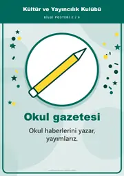 Kültür ve Yayıncılık Kulübü Pano Şeridi ve 6 Bilgi Posteri (8 parça · 84 × 59 cm) — 11. sayfa