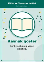Kültür ve Yayıncılık Kulübü Pano Şeridi ve 6 Bilgi Posteri (8 parça · 84 × 59 cm) — 15. sayfa