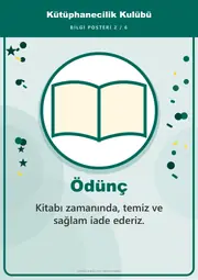 Kütüphanecilik Kulübü Pano Şeridi ve 6 Bilgi Posteri (8 parça · 84 × 59 cm) — 11. sayfa