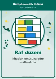 Kütüphanecilik Kulübü Pano Şeridi ve 6 Bilgi Posteri (8 parça · 84 × 59 cm) — 12. sayfa