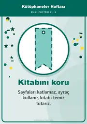 Kütüphaneler Haftası Pano Şeridi ve 6 Bilgi Posteri (8 parça · 84 × 59 cm) — 11. sayfa
