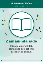 Kütüphaneler Haftası Pano Şeridi ve 6 Bilgi Posteri (8 parça · 84 × 59 cm) — 12. sayfa