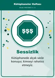 Kütüphaneler Haftası Pano Şeridi ve 6 Bilgi Posteri (8 parça · 84 × 59 cm) — 13. sayfa