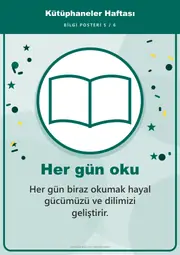 Kütüphaneler Haftası Pano Şeridi ve 6 Bilgi Posteri (8 parça · 84 × 59 cm) — 14. sayfa