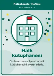 Kütüphaneler Haftası Pano Şeridi ve 6 Bilgi Posteri (8 parça · 84 × 59 cm) — 15. sayfa