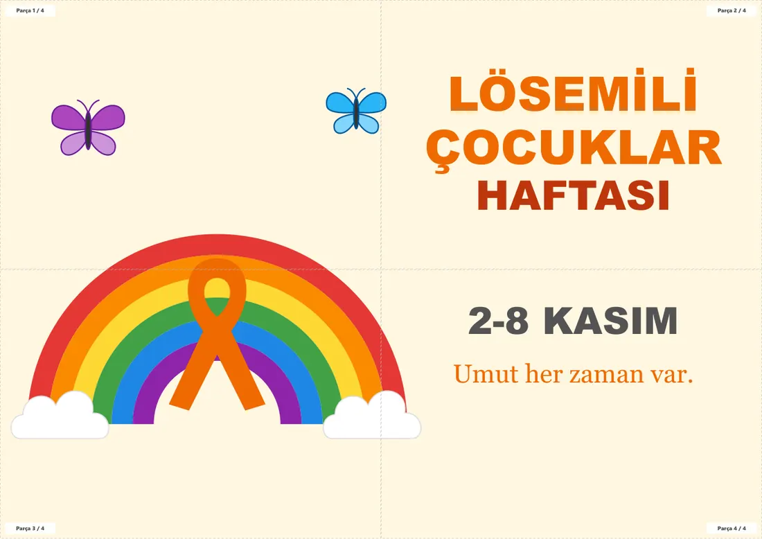 Lösemili Çocuklar Haftası Pano ve Etkinlik Paketi birleşik görünüm