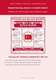 Mahallî Kurtuluş Günleri ve Atatürk Günleri Dev Panosu (12 parça · 84 × 89 cm) — 1. sayfa
