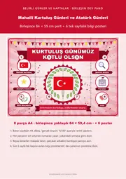 Mahallî Kurtuluş Günleri ve Atatürk Günleri Pano Şeridi ve 6 Bilgi Posteri (8 parça · 84 × 59 cm) — 1. sayfa