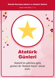 Mahallî Kurtuluş Günleri ve Atatürk Günleri Pano Şeridi ve 6 Bilgi Posteri (8 parça · 84 × 59 cm) — 11. sayfa