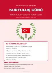 Mahallî Kurtuluş Günleri ve Atatürk Günleri Pano ve Etkinlik Paketi — 1. sayfa