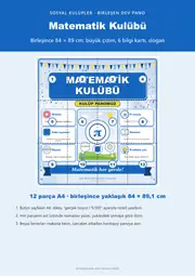 Matematik Kulübü Dev Panosu (12 parça · 84 × 89 cm) — 1. sayfa