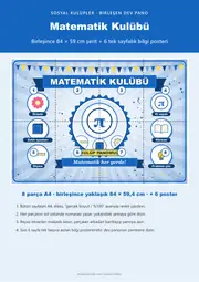 Matematik Kulübü Pano Şeridi ve 6 Bilgi Posteri (8 parça · 84 × 59 cm) — 1. sayfa