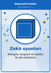 Matematik Kulübü Pano Şeridi ve 6 Bilgi Posteri (8 parça · 84 × 59 cm) — 11. sayfa
