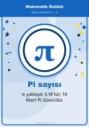 Matematik Kulübü Pano Şeridi ve 6 Bilgi Posteri (8 parça · 84 × 59 cm) — 13. sayfa