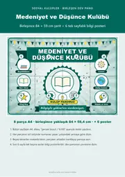 Medeniyet ve Düşünce Kulübü Pano Şeridi ve 6 Bilgi Posteri (8 parça · 84 × 59 cm) — 1. sayfa