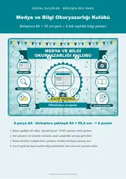 Medya ve Bilgi Okuryazarlığı Kulübü Pano Şeridi ve 6 Bilgi Posteri (8 parça · 84 × 59 cm) — 1. sayfa