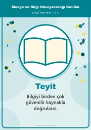 Medya ve Bilgi Okuryazarlığı Kulübü Pano Şeridi ve 6 Bilgi Posteri (8 parça · 84 × 59 cm) — 14. sayfa