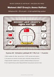 Mehmet Akif Ersoy’u Anma Haftası Pano Şeridi ve 6 Bilgi Posteri (8 parça · 84 × 59 cm) — 1. sayfa