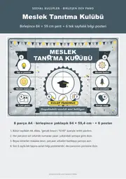 Meslek Tanıtma Kulübü Pano Şeridi ve 6 Bilgi Posteri (8 parça · 84 × 59 cm) — 1. sayfa