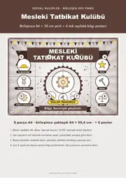 Mesleki Tatbikat Kulübü Pano Şeridi ve 6 Bilgi Posteri (8 parça · 84 × 59 cm) — 1. sayfa