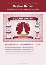 Mevlana Haftası Pano Şeridi ve 6 Bilgi Posteri (8 parça · 84 × 59 cm) — 1. sayfa