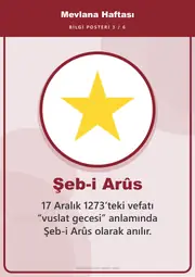 Mevlana Haftası Pano Şeridi ve 6 Bilgi Posteri (8 parça · 84 × 59 cm) — 12. sayfa