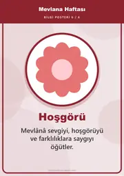 Mevlana Haftası Pano Şeridi ve 6 Bilgi Posteri (8 parça · 84 × 59 cm) — 15. sayfa