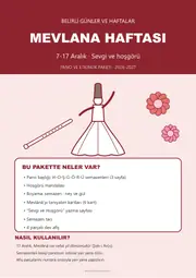 Mevlana Haftası Pano ve Etkinlik Paketi — 1. sayfa