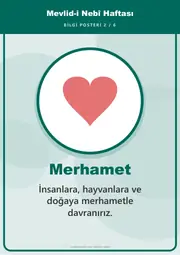 Mevlid-i Nebî Haftası Pano Şeridi ve 6 Bilgi Posteri (8 parça · 84 × 59 cm) — 11. sayfa
