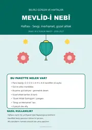 Mevlid-i Nebî Haftası Pano ve Etkinlik Paketi — 1. sayfa