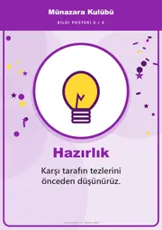 Münazara Kulübü Pano Şeridi ve 6 Bilgi Posteri (8 parça · 84 × 59 cm) — 15. sayfa