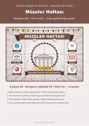 Müzeler Haftası Pano Şeridi ve 6 Bilgi Posteri (8 parça · 84 × 59 cm) — 1. sayfa