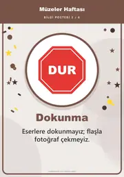 Müzeler Haftası Pano Şeridi ve 6 Bilgi Posteri (8 parça · 84 × 59 cm) — 12. sayfa