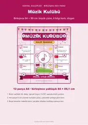 Müzik Kulübü Dev Panosu (12 parça · 84 × 89 cm) — 1. sayfa