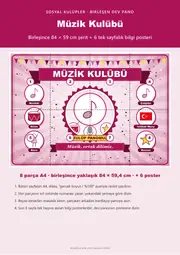 Müzik Kulübü Pano Şeridi ve 6 Bilgi Posteri (8 parça · 84 × 59 cm) — 1. sayfa