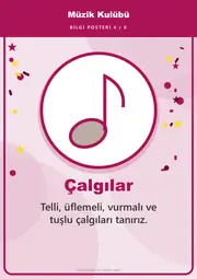 Müzik Kulübü Pano Şeridi ve 6 Bilgi Posteri (8 parça · 84 × 59 cm) — 13. sayfa